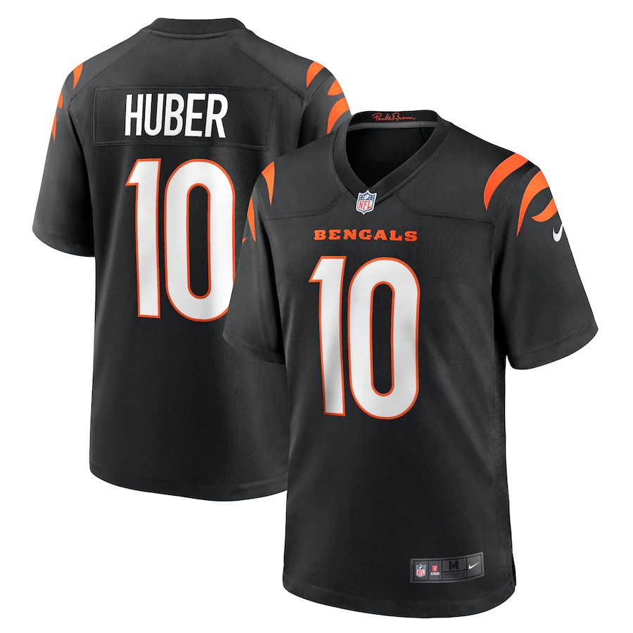 Men Cincinnati Bengals 10 Kevin Huber Nike Black Game NFL Jersey